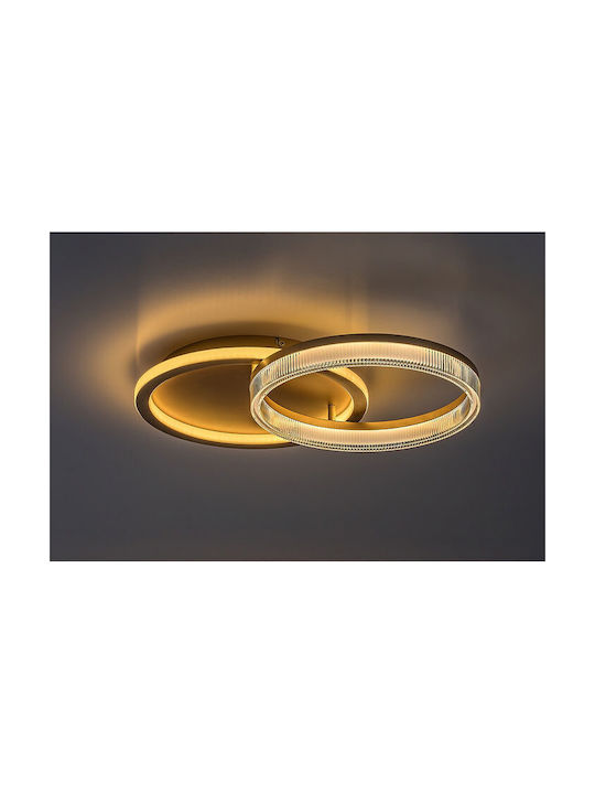 Rabalux Smart Deckenleuchte montieren 53,5cm Gold mit Integrierte LED und Fernbedienung