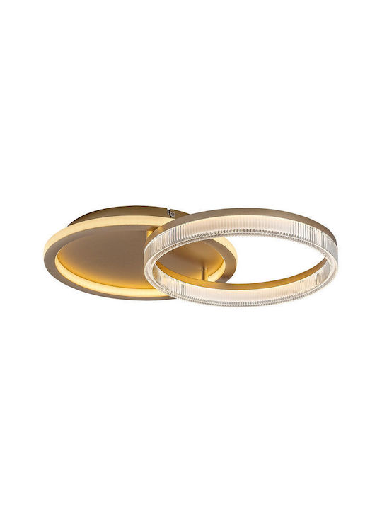 Rabalux Smart Deckenleuchte montieren 53,5cm Gold mit Integrierte LED und Fernbedienung