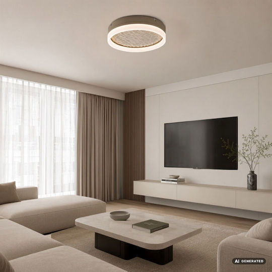 Rabalux Smart Deckenleuchte Montage Grau mit Integrierter LED und Fernbedienung