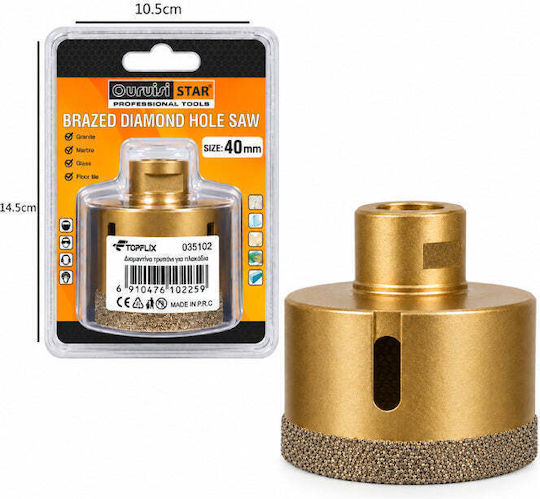 Uruisi Star Diamantkronen-Gewindeschneiden Trockenschnitt mit Durchmesser 40mm für Fliese