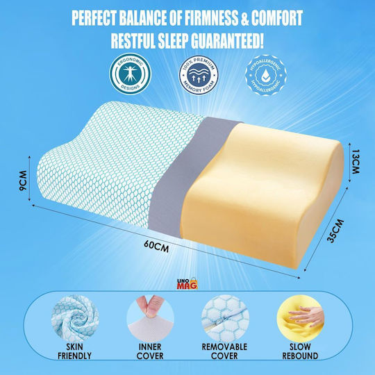 Linomag Μαξιλάρι Ύπνου Memory Foam 60x35x9cm