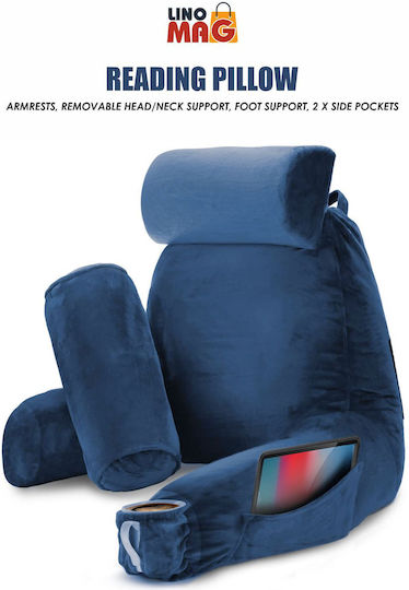 Fotolii Puf Bolster Albastru 75x33x91.5cm