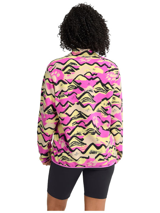 Cardigan Scurt Fleece Pentru Femei Cu Fermoar Galben