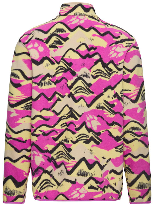 Cardigan Scurt Fleece Pentru Femei Cu Fermoar Galben