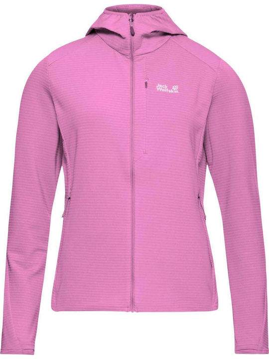 Fleece Cardigan Pentru Femei Roz