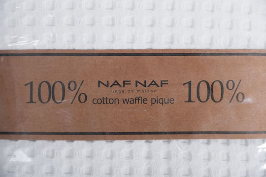 Biokarpet Одеяло Пике Naf Naf Памук Вафлен Пике Бяло 230 X 240