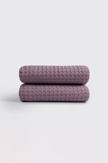Biokarpet Blanket Pique Naf Naf Cotton Waffle Pique Purple 170 x 240