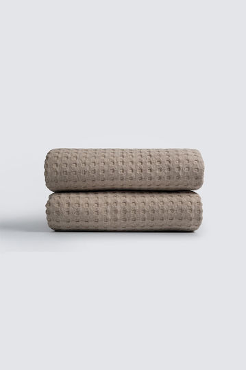 Biokarpet Blanket Pique Naf Naf Cotton Waffle Pique Beige 170 x 240