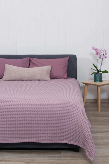 Biokarpet Blanket Pique Naf Naf Cotton Waffle Pique Purple 160 x 240