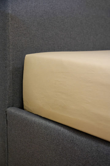 Naf Naf Hue Cearceaf De Pat Single Cu Elastic 100x200+35cm Bej