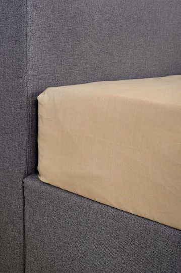 Biokarpet Cearceaf De Pat Home View Hugger Din Cauciuc Bej Mono 120x200cm +35cm