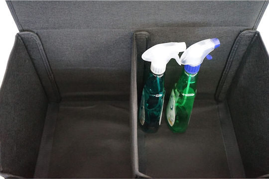 Cutie de Depozitare pentru Mașină Flippy Premium Organizator pentru Portbagaj Geantă Multifuncțională din Piele Ecologică Rezistentă la Uzură Pliabilă 2 Compartimente de Depozitare Maro Havana 55 X 30 X 30cm