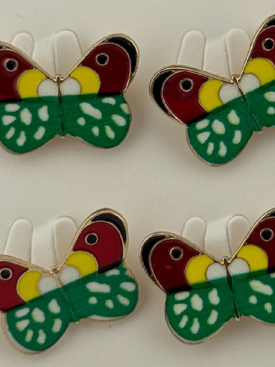 Set 12 Pinuri Martisor Copii Design Fluture Jolie Multicolor