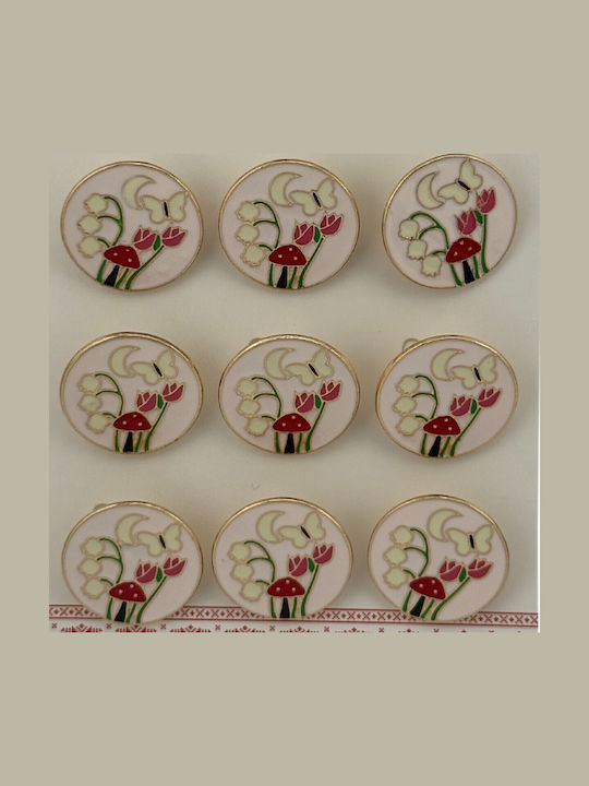 Set 12 Pinuri Mărțișor Copii Jolie Design De Primăvară Multicolore