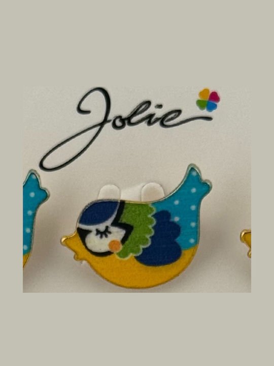 Set 12 Broșe Martisor Copii Jolie Sparrow Pasăre Design Multicolor