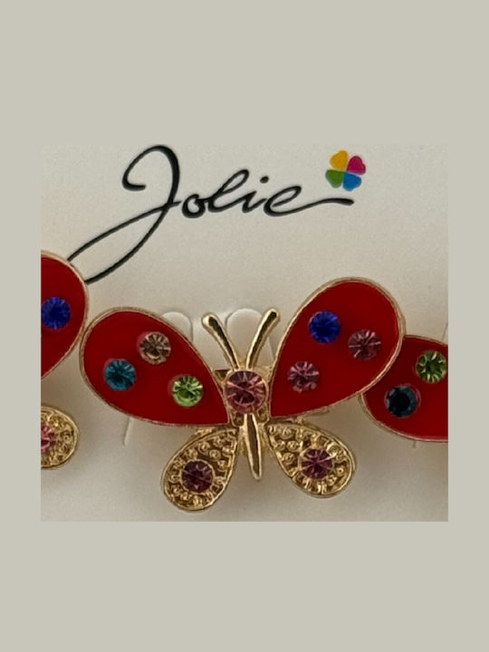 Set 12 Pinuri Martisor De Primăvară Jolie Model Fluture Pietre Roșu-Auriu Set 12 Pinuri Martisor De Primăvară Jolie Model Fluture Pietre Roșu-Auriu