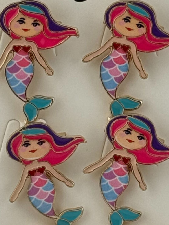 Set 12 Pinuri Mărțișor Copii Jolie Design Sirenă Multicolore