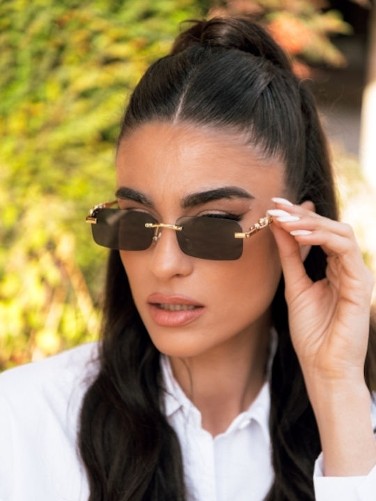 Leegio Damenträger Sonnenbrille mit Schwarzem Rahmen und Blauen Gläsern