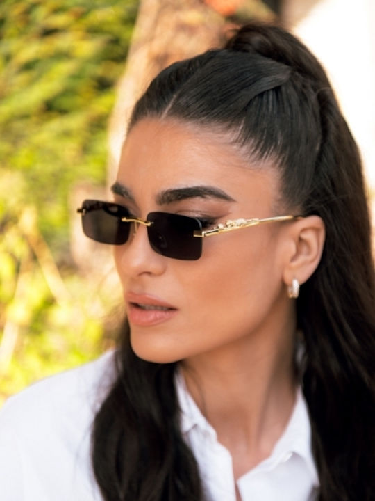 Leegio Damenträger Sonnenbrille mit Schwarzem Rahmen und Blauen Gläsern