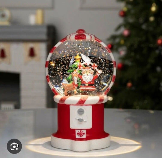 Коледна Декоративна Снежна Топка с Звук и Led Осветление Retro Gumball Machine