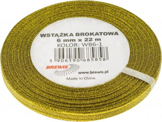 Teka Christmas Ribbon Gold 2200x0.6cm