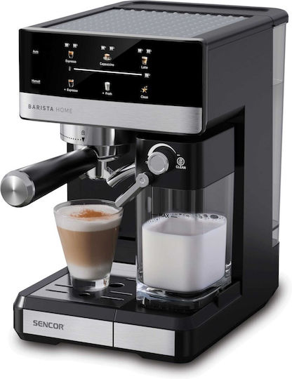 Sencor Автоматична Еспресо Кафемашина 1350W 20bar За Cappuccino Черна SES 4060BK