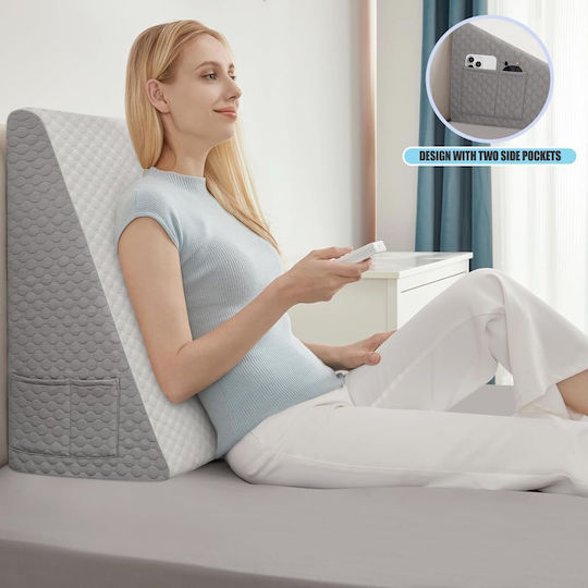 Възглавница Клин за Врат Memory Foam 61x61x25.5cm Бяла
