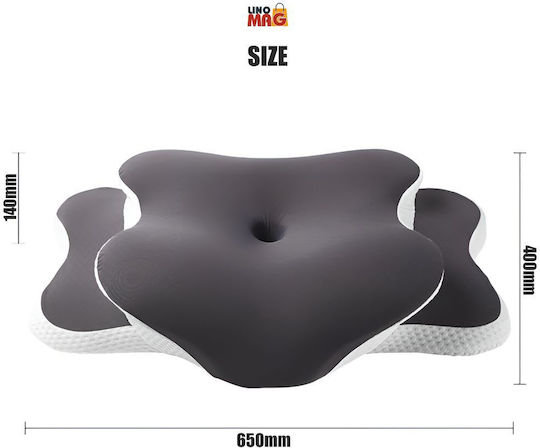 Медицинска възглавница за врат Memory Foam 65x40x14cm Бяла