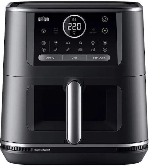 Braun Air Fryer 8lt Μαύρο HF7076BK