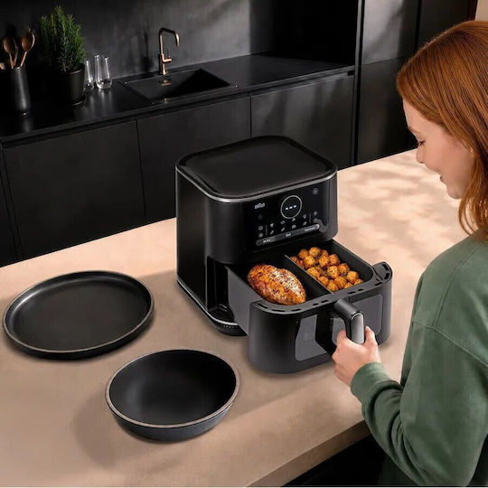 Braun Air Fryer 8lt Μαύρο HF7076BK