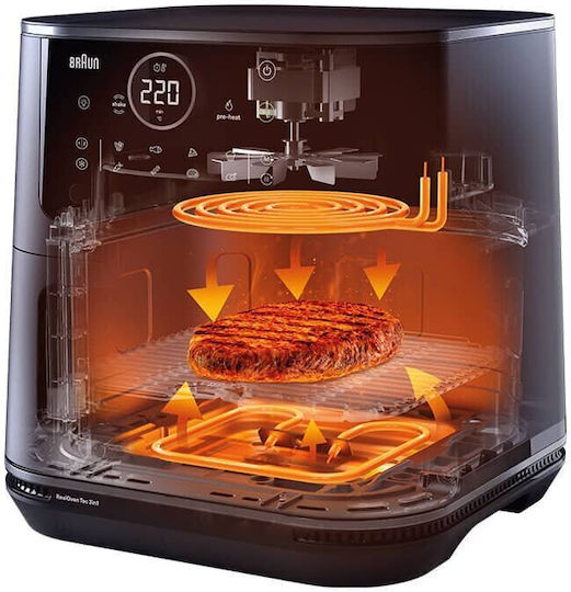 Braun Air Fryer 8lt Μαύρο HF7076BK
