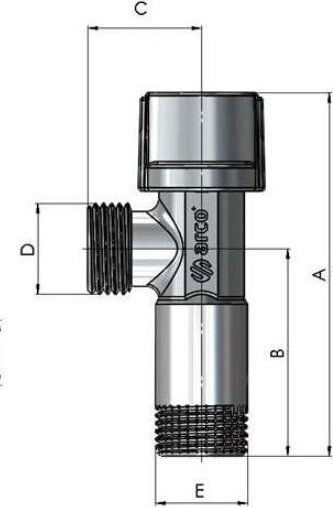 Arco Кран / Превключвател Ъглов 1/2"