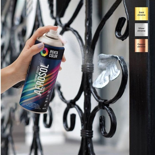Pentacolor Sprühfarbe mit Metallischem Effekt Gold Penta Gold-chrome 400ml