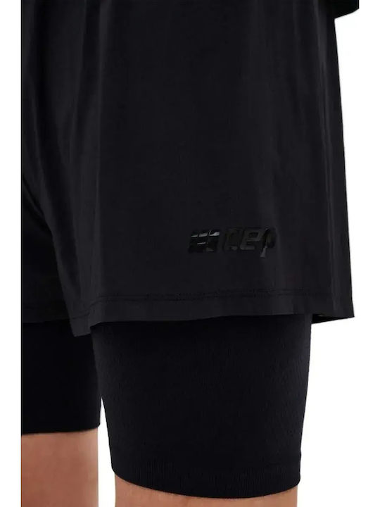 2-In-1 Sports Men's Shorts Relaxed Fit Black