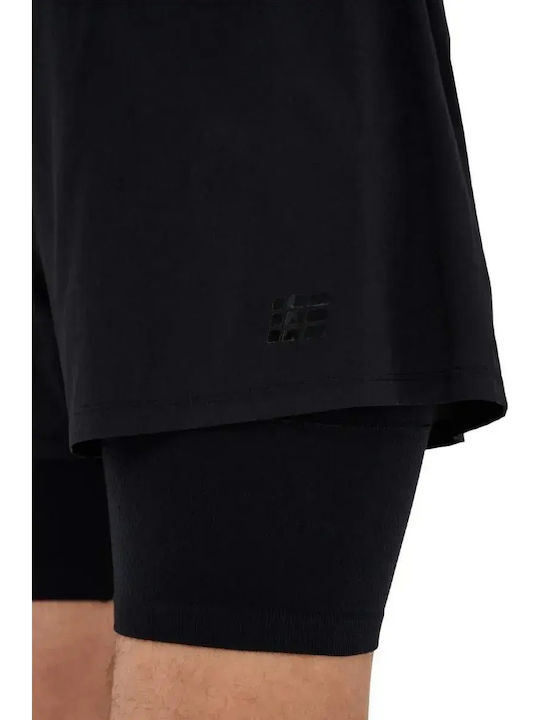 2-In-1 Sports Men's Shorts Relaxed Fit Black