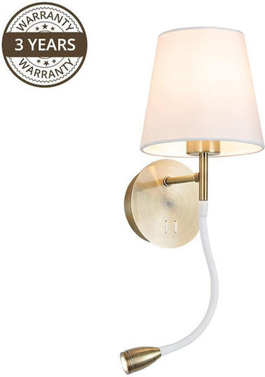 Domoletti Wall Lamp with E27 Socket Gold 16.5cm