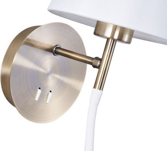 Domoletti Wall Lamp with E27 Socket Gold 16.5cm