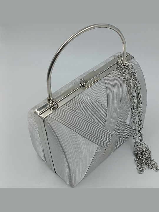 Damentasche Kupplung Silber
