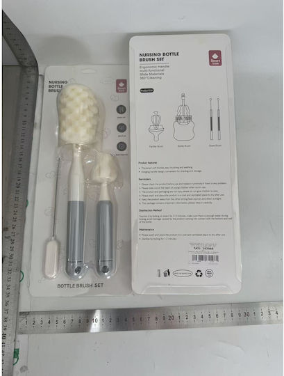 Perie de Curățare pentru Biberoane Gri