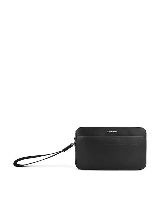Leder Herren Handtasche Schwarz