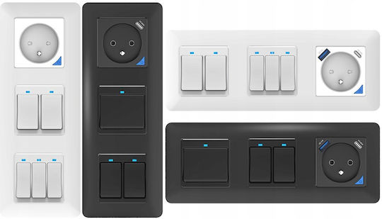 Schneider Electric Einzeln Steckdose Wi-Fi Schwarze