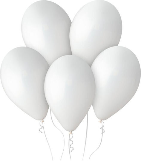 Set 10 Baloane Latex Albe 23 cm