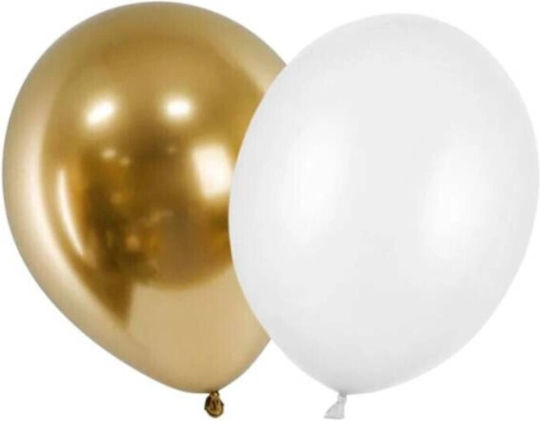 Set 10 Baloane Latex Albe 23 cm