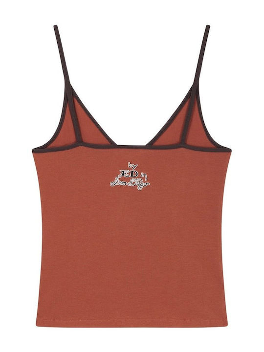 Women's Sleeveless Brown Blouse