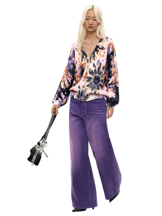 Damen Bluse Baumwolle Mehrfarbig