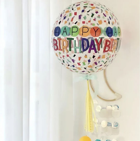 Balon Zi De Naștere Folie Jumbo Alb 63 cm