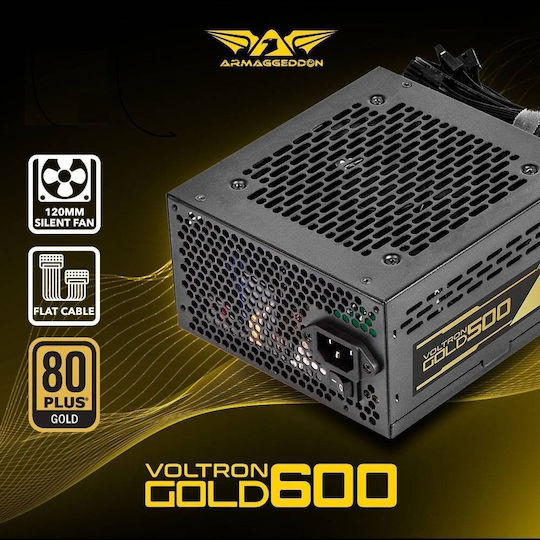 Armaggeddon Voltron Gold 600 rev. 2.31 600W Μαύρο Τροφοδοτικό Υπολογιστή Semi Modular 80 Plus Gold