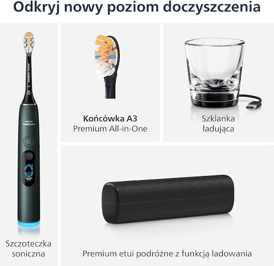 Philips Sonicare Diamondclean 9000 Water Flosser με Αισθητήρα Πίεσης και Θήκη Ταξιδίου Πράσινο