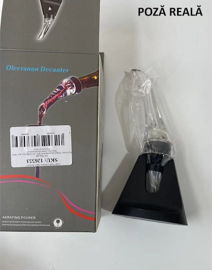 2in1 Aerator de Vin Turnător Flippy Decantare Fără Picurare Fără Vărsare 18x10x8cm Negru
