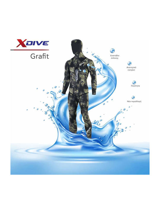 XDive Графит Панталон за Гмуркане Shaved за Копие Камуфлажен 5mm